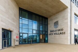 Entrance to Baile UCD Village student accommodation at University College Dublin