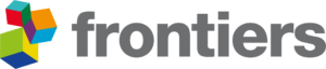 Frontiers logo: three colourful overlapping 3D cubes in red, teal, green, orange, blue, and yellow, beside the word "frontiers" in grey lowercase letters.